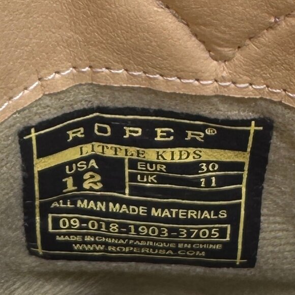 Roper Little Girl's Western Purple Metallic Zebra Square Toe Toddler Boots Sz 12 - Picture 8 of 12